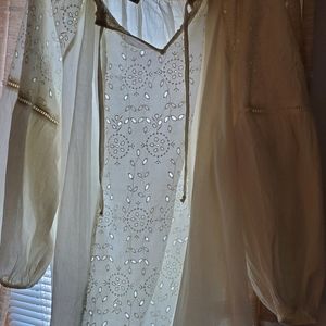 Beautiful cream color eyelet top